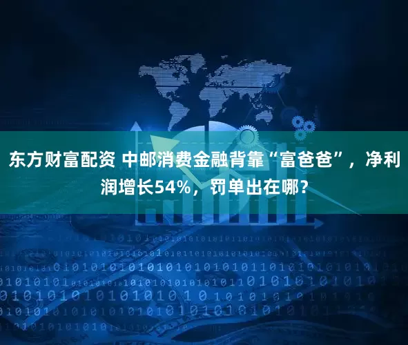 东方财富配资 中邮消费金融背靠“富爸爸”，净利润增长54%，罚单出在哪？