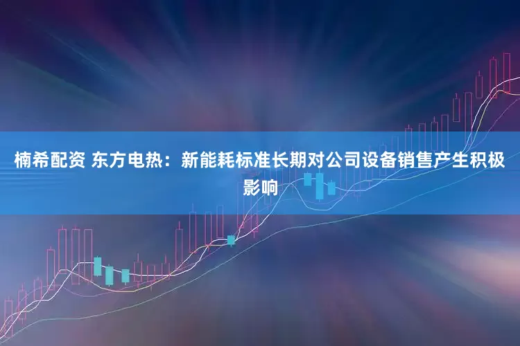 楠希配资 东方电热：新能耗标准长期对公司设备销售产生积极影响